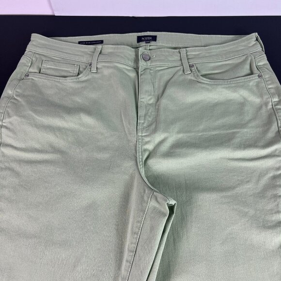 Not Your Daughters Jean Women Plus 42x28 High Rise Straight Green Denim Tag 20WT - Picture 2 of 16